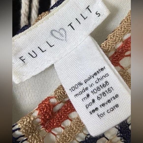 Full Tilt Beige Bohemian Fitted Knee-Length Dress Women’s Size Small - Picture 2 of 4